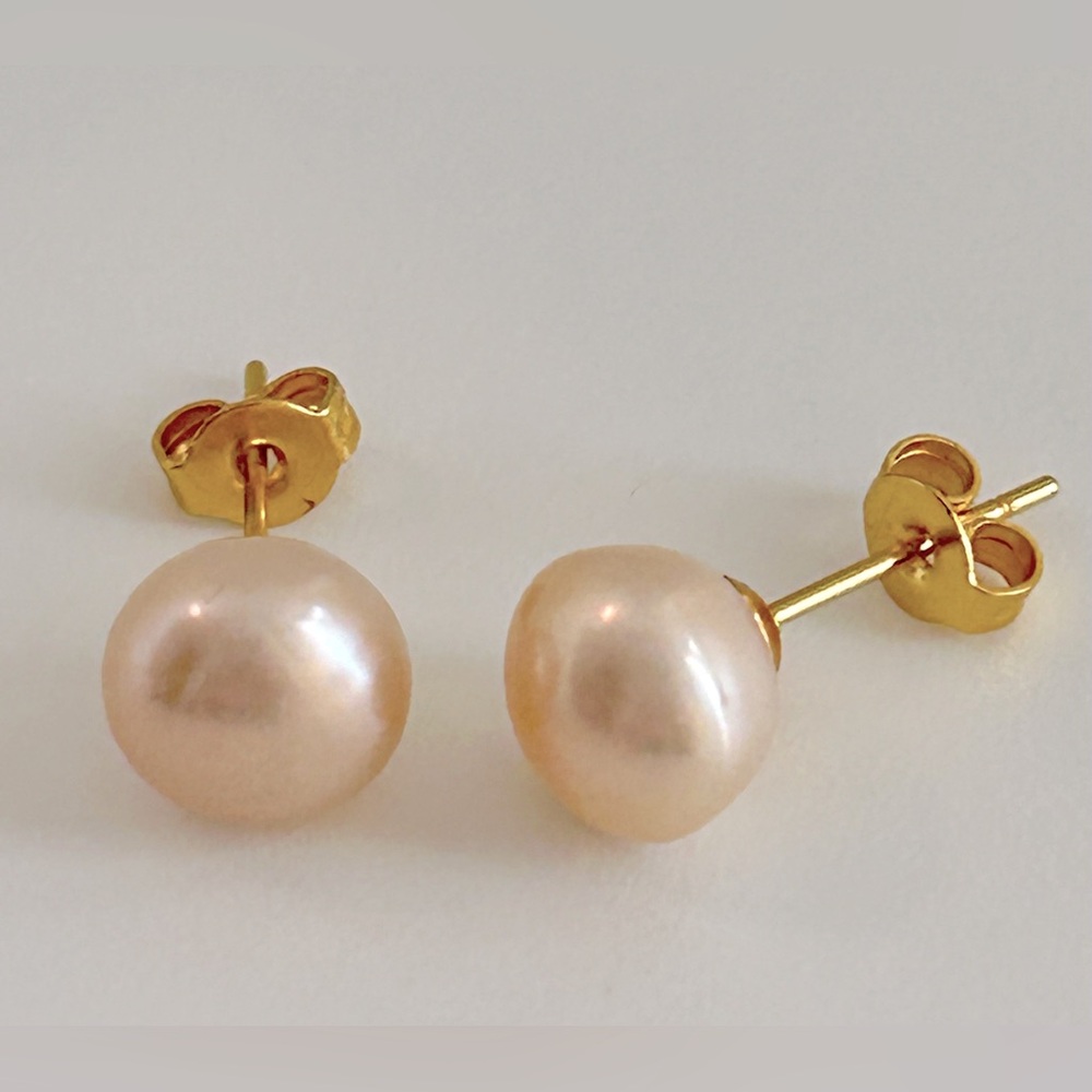 Set of 3 Colors 8-9mm Freshwater Pearl Earrings - Picture 4 of 5